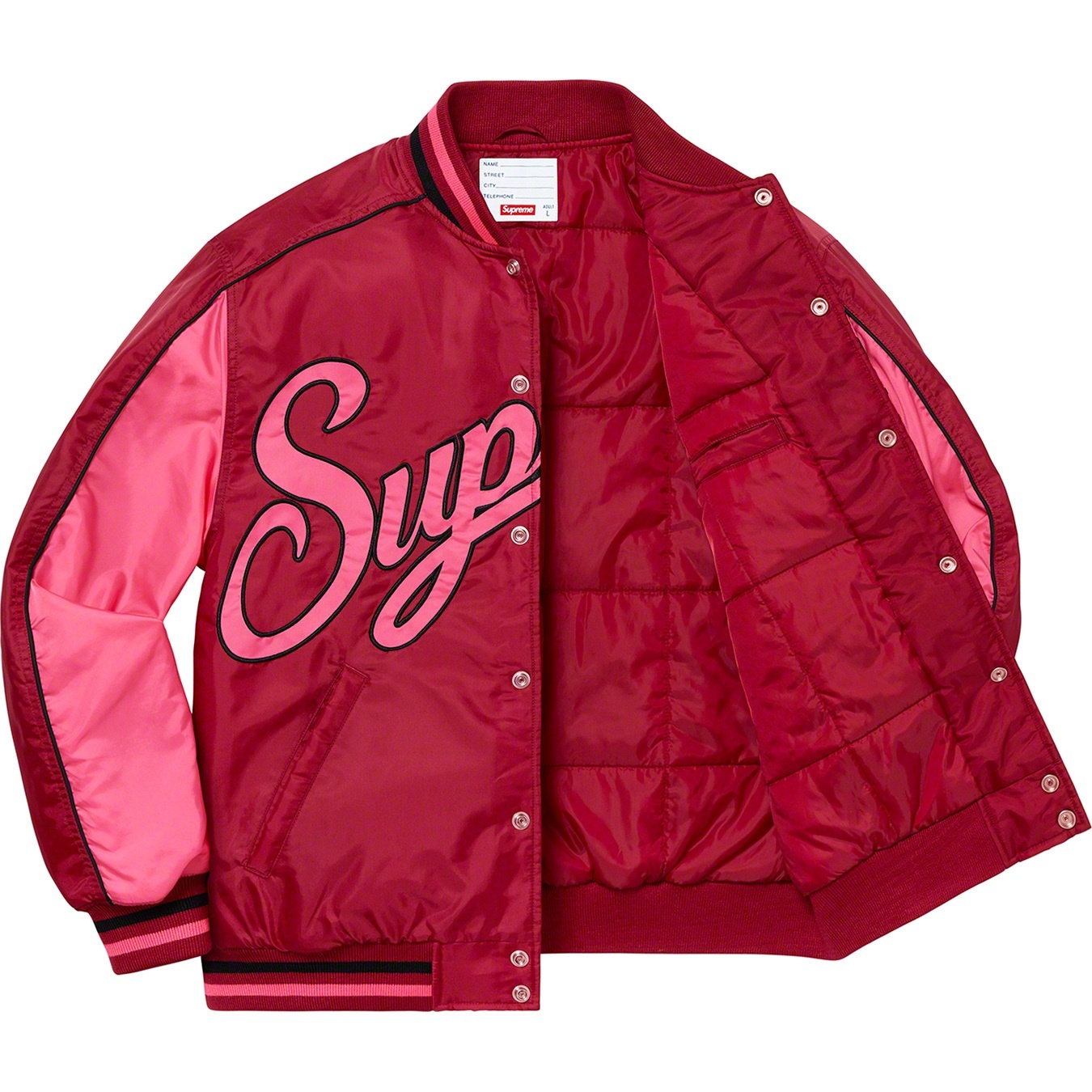 Contrast Script Varsity Jacket view 16
